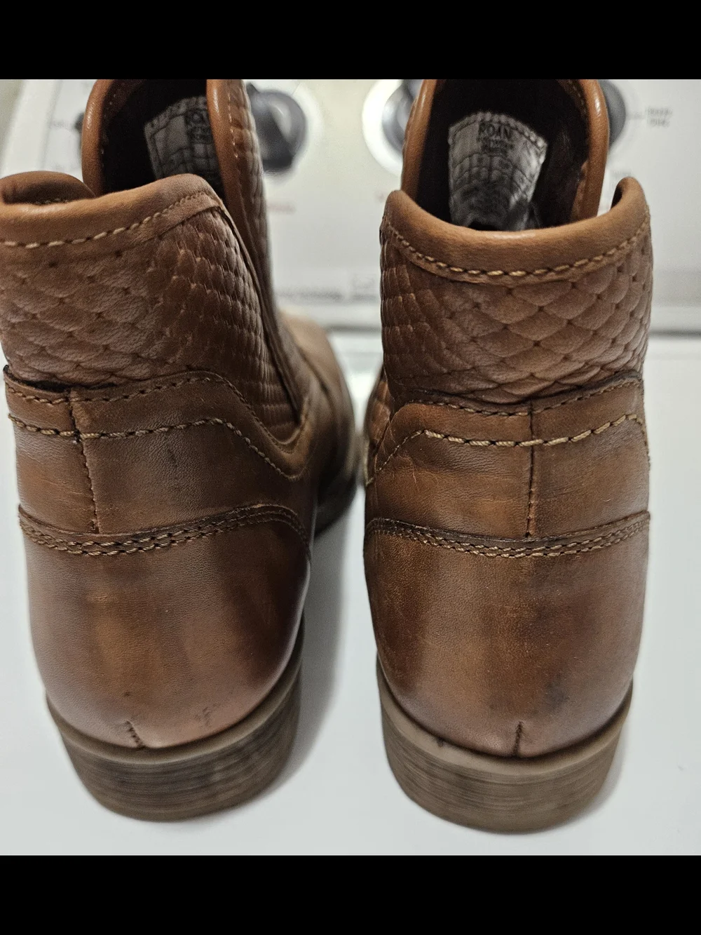 Roan Womens Brown Leather Cutout Ankle Boots Size 7